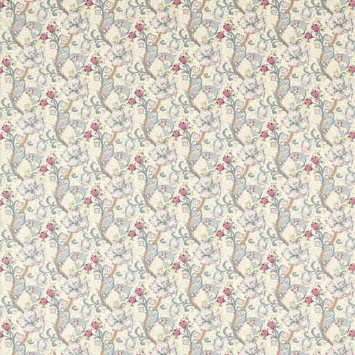 CLARKE AND CLARKE - GOLDEN LILY- DOVE/PLUM - Fabric by the Yard DOVE/PLUM