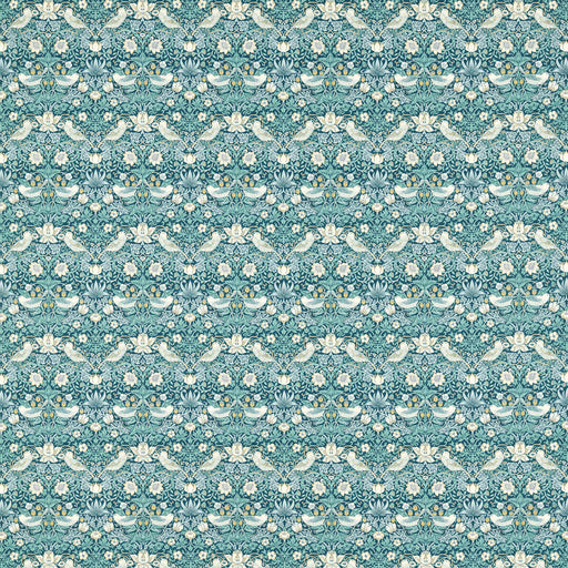 CLARKE AND CLARKE - STRAWBERRY THIEF- TEAL - Fabric by the Yard TEAL
