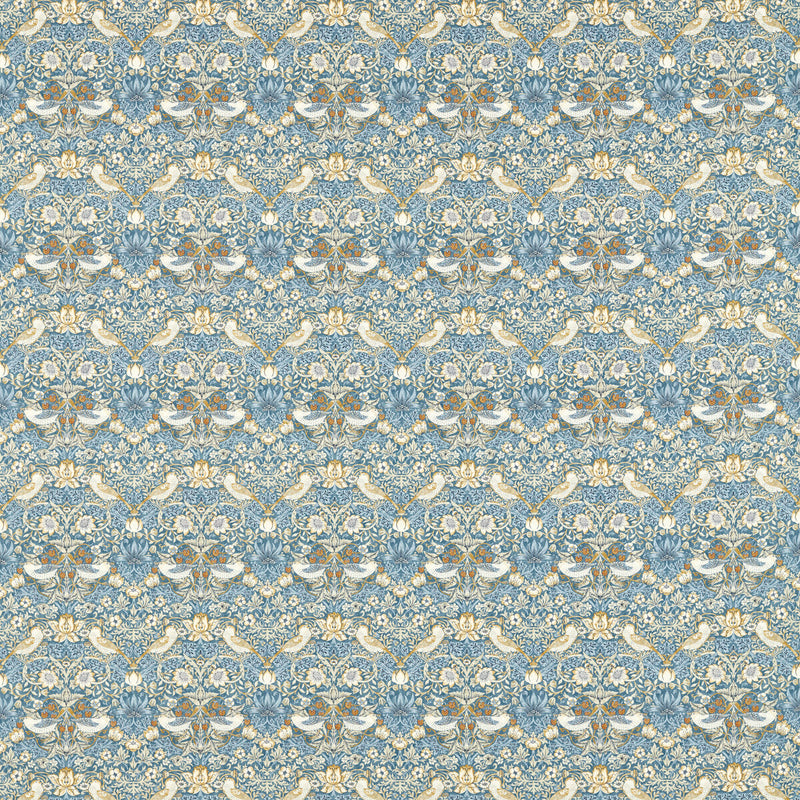 CLARKE AND CLARKE - STRAWBERRY THIEF- DENIM - Fabric by the Yard DENIM