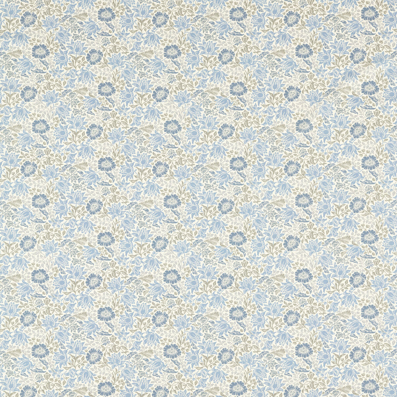 CLARKE AND CLARKE - MALLOW- DENIM/IVORY - Fabric by the Yard DENIM/IVORY