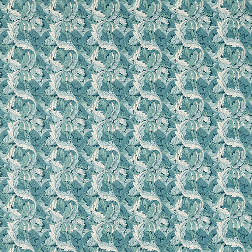 CLARKE AND CLARKE - ACANTHUS- TEAL - Fabric by the Yard TEAL