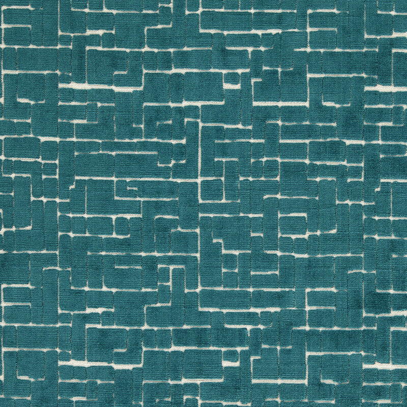 CLARKE AND CLARKE - KUPKA- PEACOCK - Fabric by the Yard PEACOCK