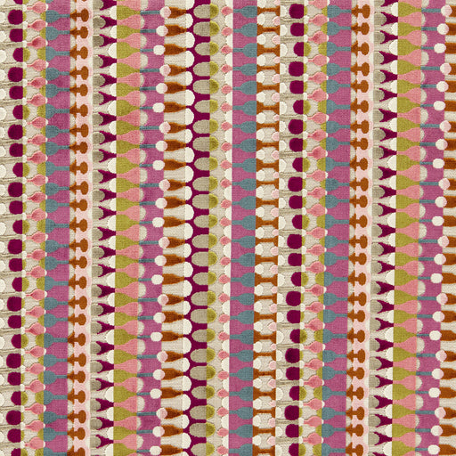 CLARKE AND CLARKE - ORPHEUS- MAGENTA PEACOCK - Fabric by the Yard MAGENTA PEACOCK