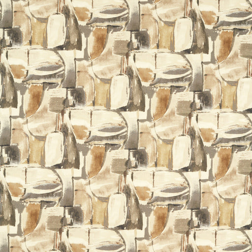 CLARKE AND CLARKE - FIGURA- LINEN/CHARCOAL - Fabric by the Yard LINEN/CHARCOAL