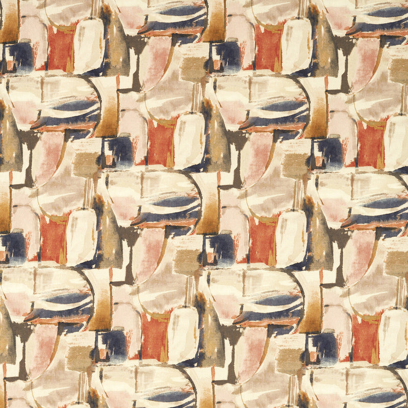 CLARKE AND CLARKE - FIGURA- MIDNIGHT/SPICE - Fabric by the Yard MIDNIGHT/SPICE