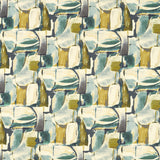 CLARKE AND CLARKE - FIGURA- TEAL/MINERAL - Fabric by the Yard