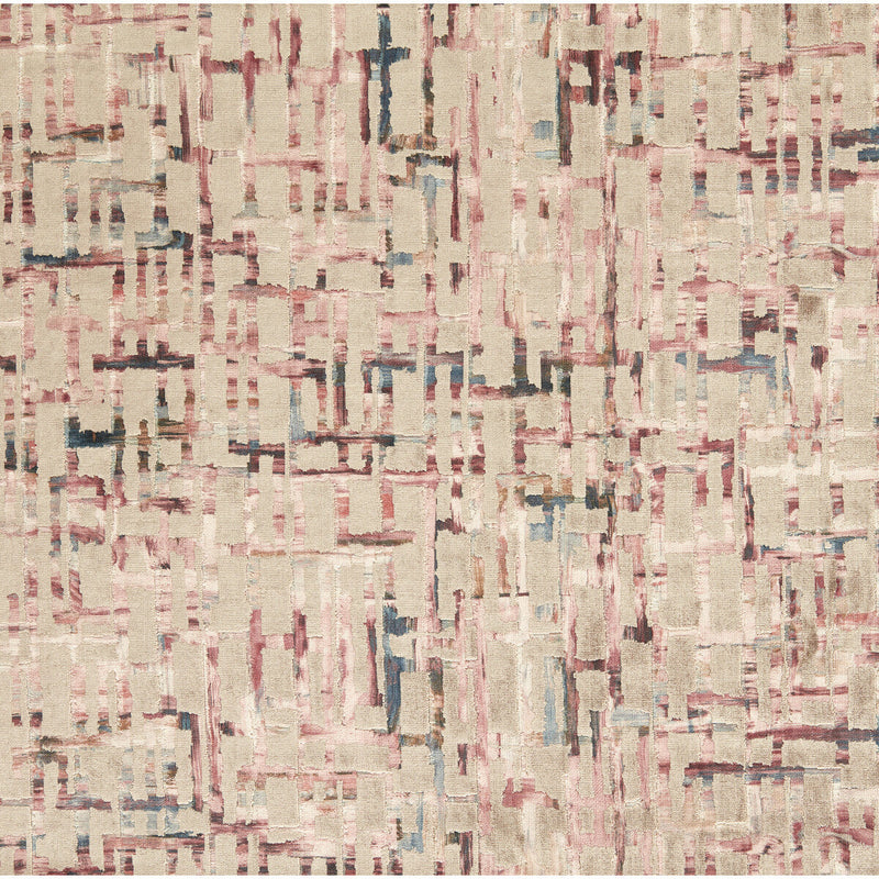 CLARKE AND CLARKE - QUADRATA- BLUSH/NATURAL - Fabric by the Yard BLUSH/NATURAL