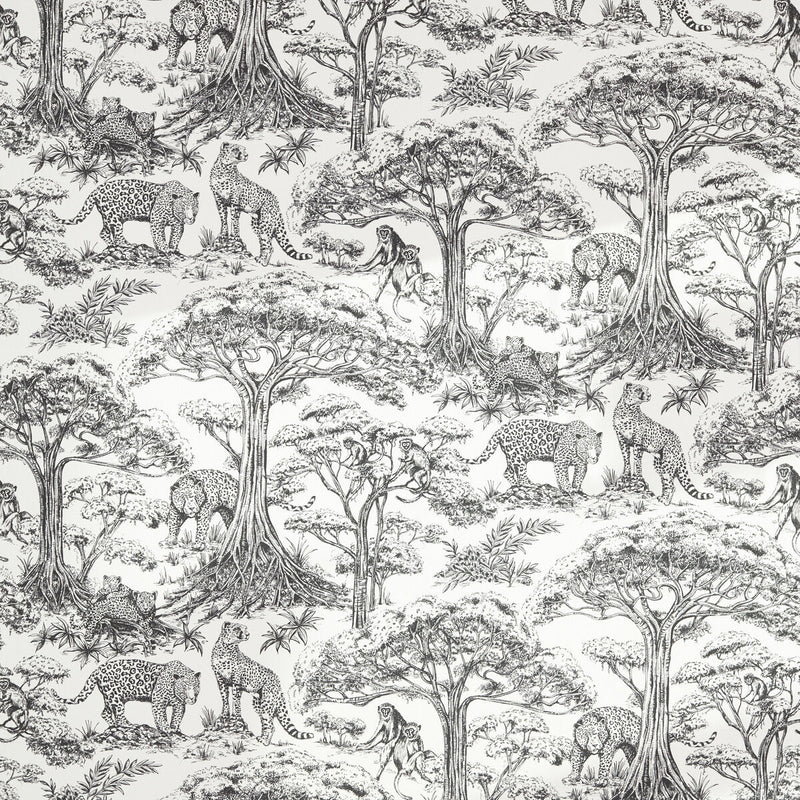 CLARKE AND CLARKE - KISUMU- NOIR - Fabric by the Yard NOIR