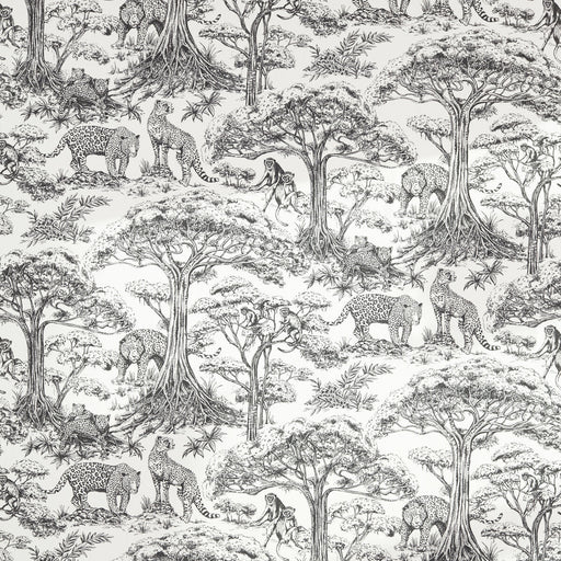CLARKE AND CLARKE - KISUMU- NOIR - Fabric by the Yard NOIR