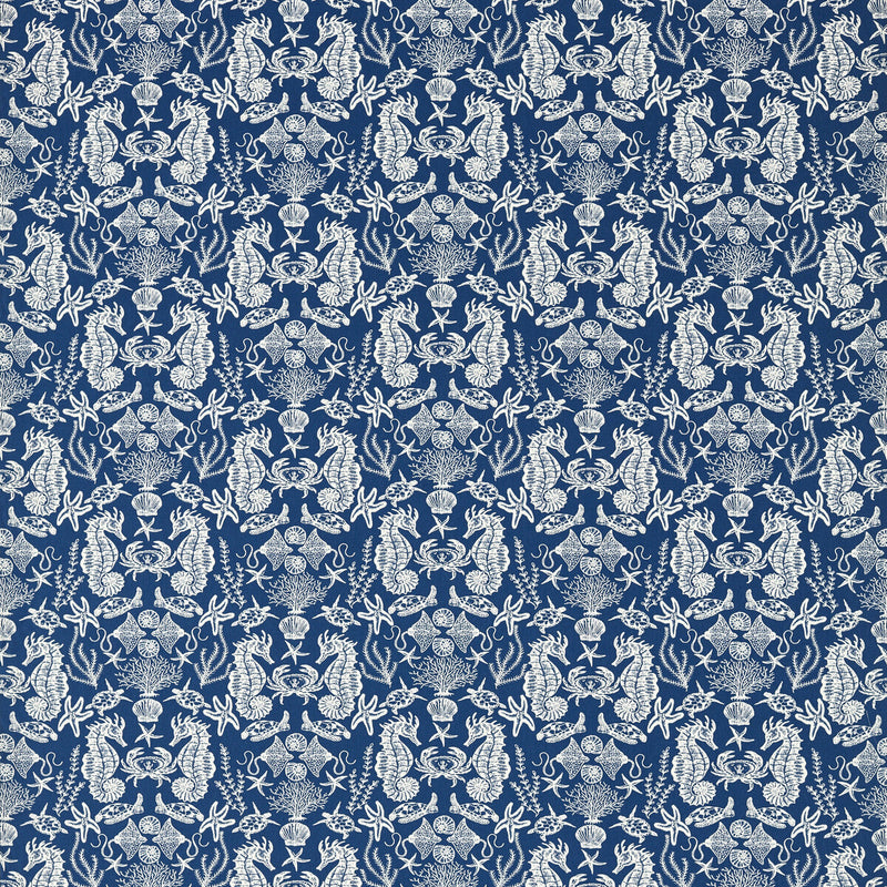 CLARKE AND CLARKE - AQUARIUM- NAVY - Fabric by the Yard NAVY