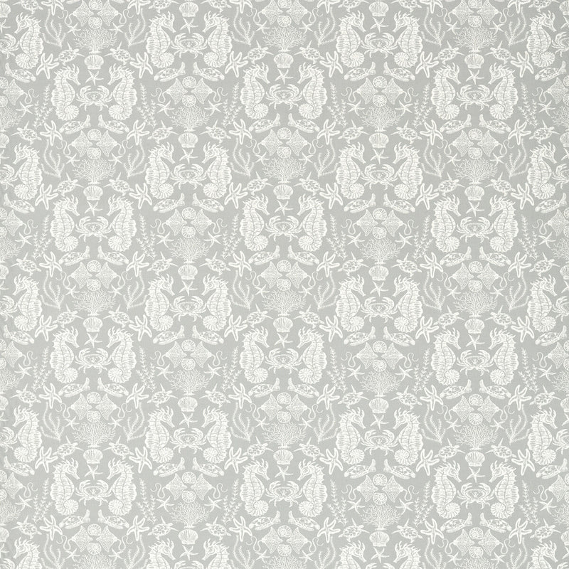 CLARKE AND CLARKE - AQUARIUM- SMOKE - Fabric by the Yard SMOKE