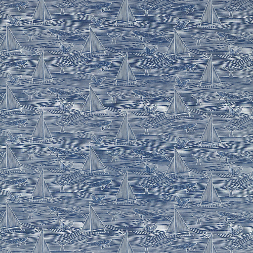 CLARKE AND CLARKE - FIN- NAVY - Fabric by the Yard NAVY