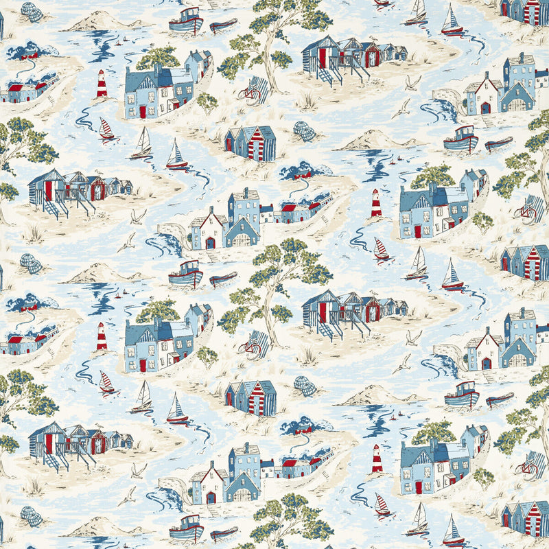 CLARKE AND CLARKE - WATERFRONT- MARINE - Fabric by the Yard MARINE