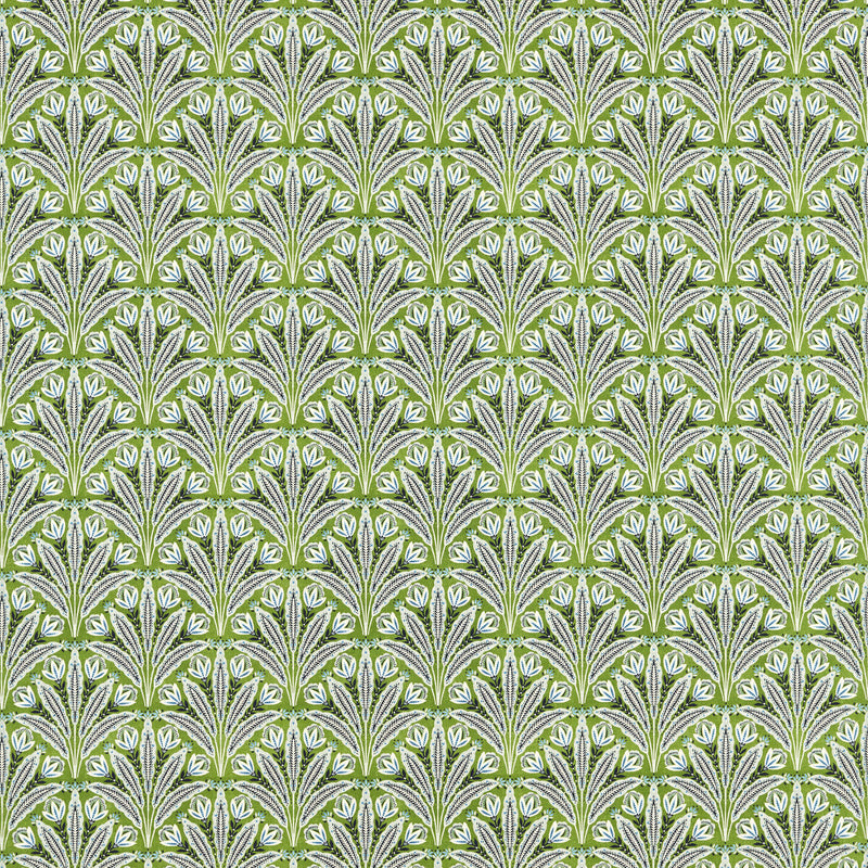 CLARKE AND CLARKE - ATTINGHAM- COBALT GREEN - Fabric by the Yard COBALT GREEN