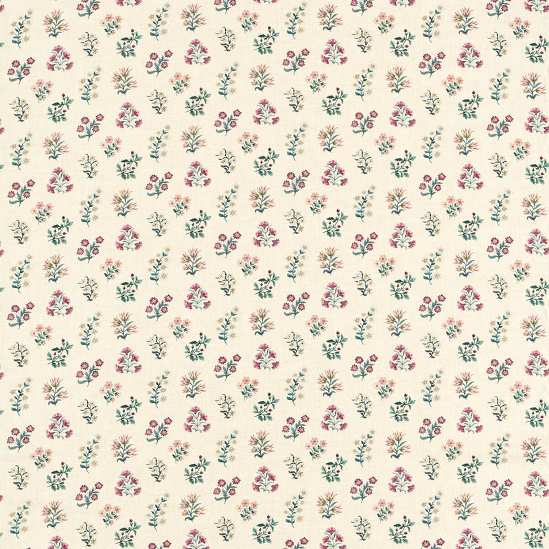 CLARKE AND CLARKE - LEIDEN- TEAL BERRY - Fabric by the Yard TEAL BERRY