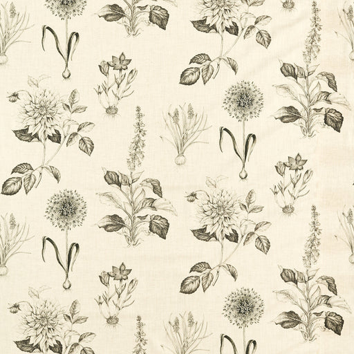 CLARKE AND CLARKE - ROSERAIE - CHARCOAL - Fabric By The YARD