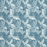CLARKE AND CLARKE - ACANTHUS JACQUARD- DENIM - Fabric by the Yard