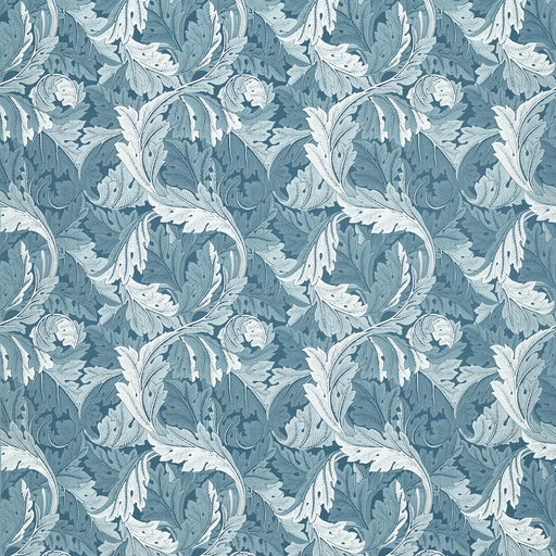 CLARKE AND CLARKE - ACANTHUS JACQUARD- DENIM - Fabric by the Yard DENIM