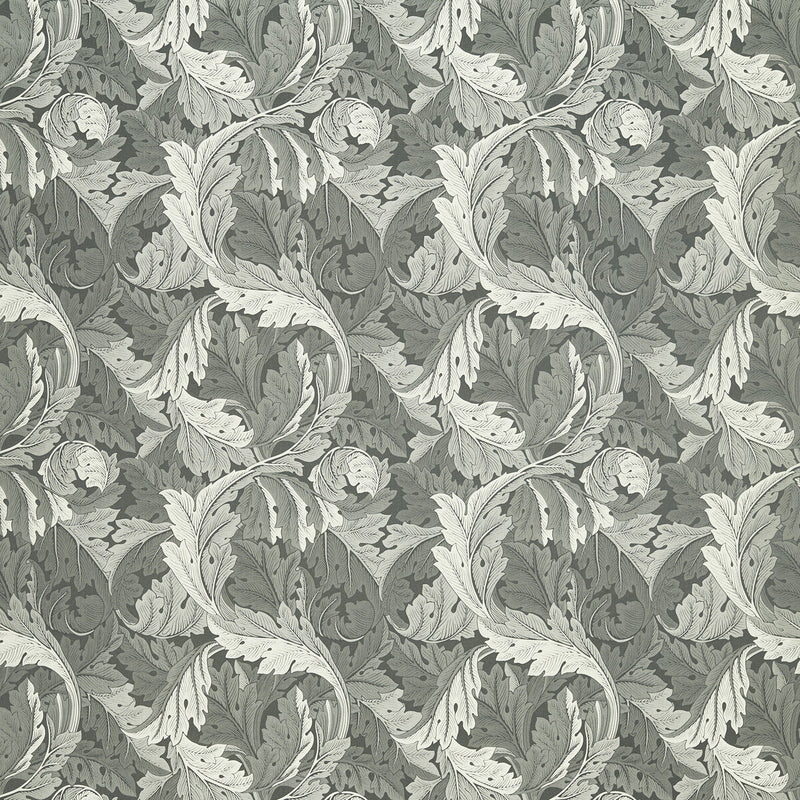 CLARKE AND CLARKE - ACANTHUS JACQUARD- SLATE - Fabric by the Yard SLATE