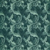 CLARKE AND CLARKE - ACANTHUS JACQUARD- TEAL - Fabric by the Yard