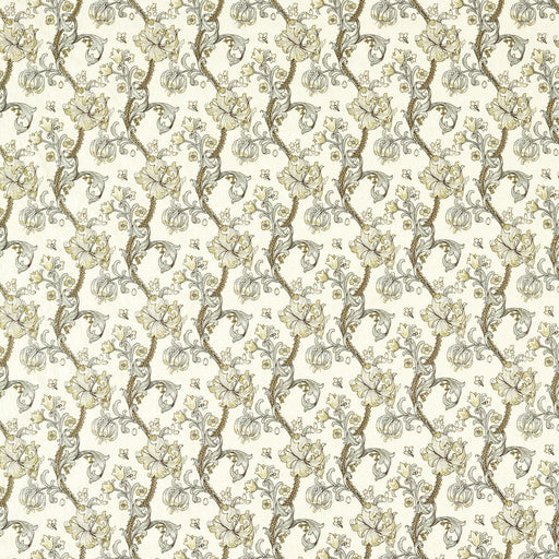 CLARKE AND CLARKE - GOLDEN LILY EMBROIDERY- DOVE - Fabric by the Yard DOVE