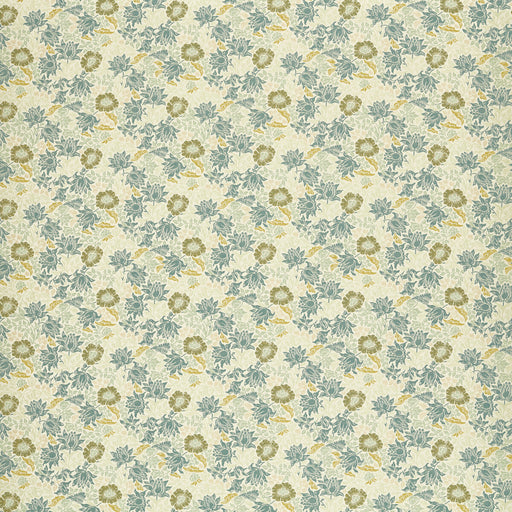 CLARKE AND CLARKE - MALLOW JACQUARD- MINERAL/CHARTREUSE - Fabric by the Yard MINERAL/CHARTREUSE