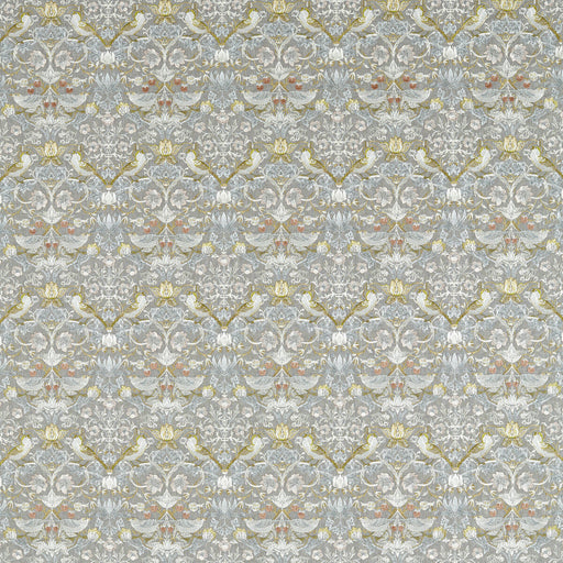 CLARKE AND CLARKE - STRAWBERRY THIEF EMBROIDERY- SLATE/BLUSH - Fabric by the Yard SLATE/BLUSH