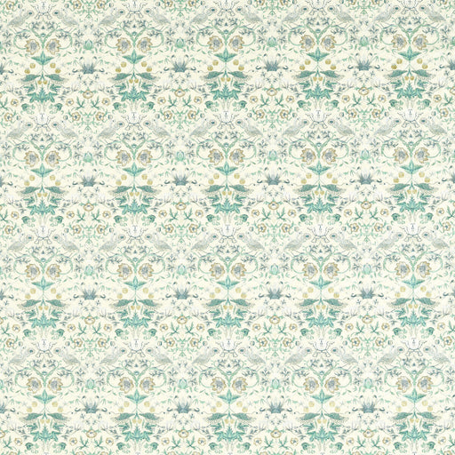 CLARKE AND CLARKE - STRAWBERRY THIEF EMBROIDERY- TEAL - Fabric by the Yard TEAL