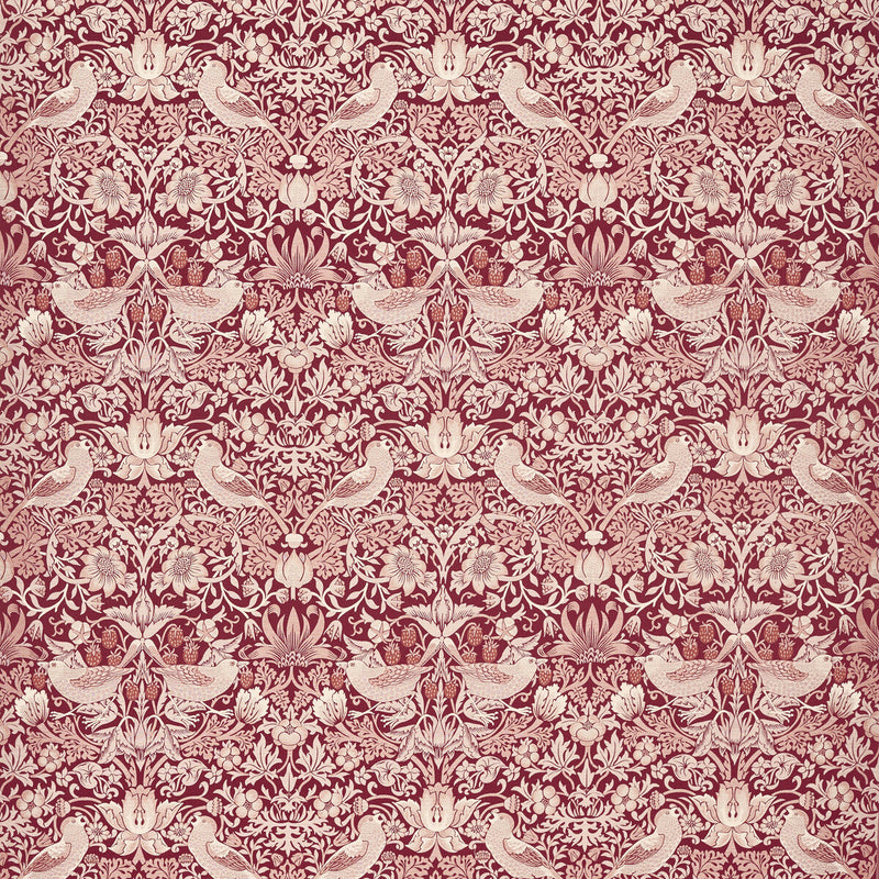 CLARKE AND CLARKE - STRAWBERRY THIEF JACQUARD- PLUM - Fabric by the Yard PLUM