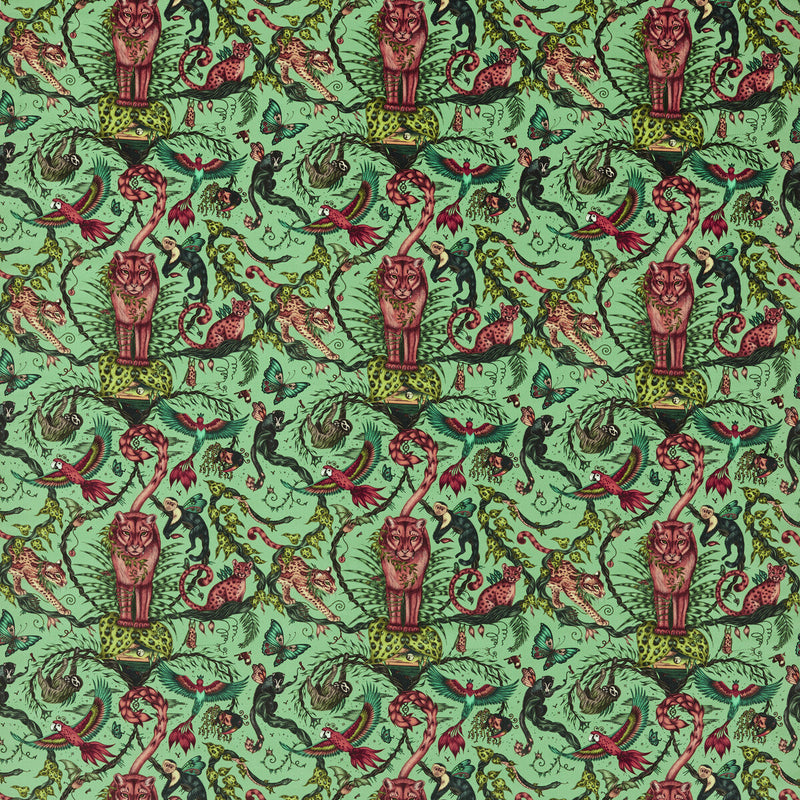 CLARKE AND CLARKE - BOSQUE DREAMS VELVET- AQUAMARINE - Fabric by the Yard AQUAMARINE