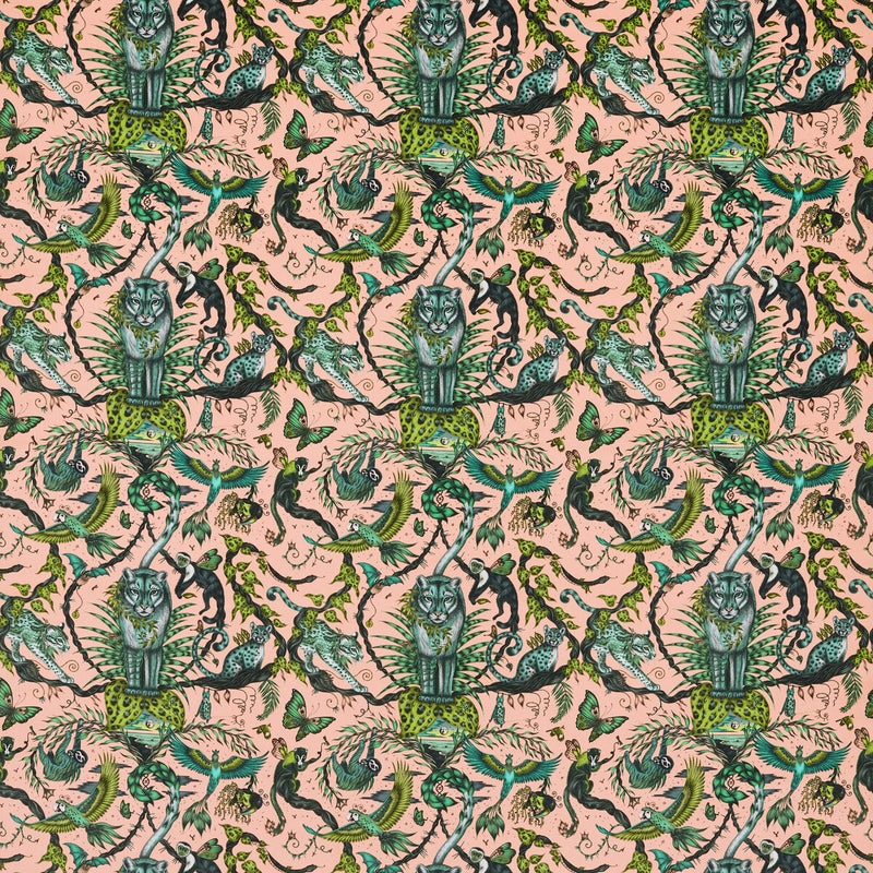 CLARKE AND CLARKE - BOSQUE DREAMS VELVET- PINK - Fabric by the Yard PINK