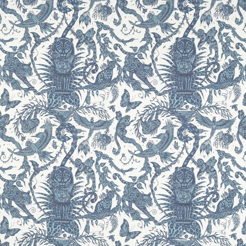 CLARKE AND CLARKE - BOSQUE DREAMS JACQUARD- INK - Fabric by the Yard INK