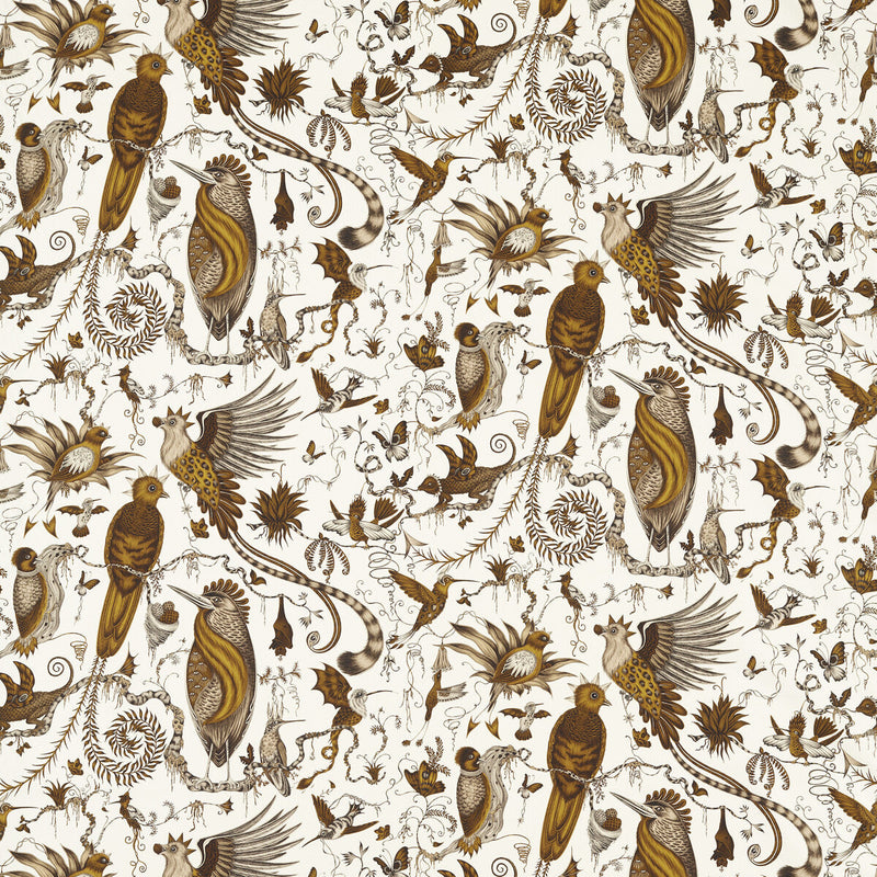 CLARKE AND CLARKE - QUETZAL- GOLD - Fabric by the Yard GOLD