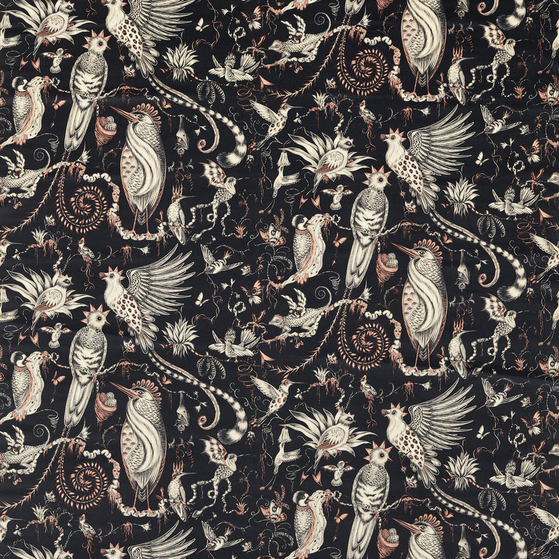 CLARKE AND CLARKE - QUETZAL VELVET- CHARCOAL - Fabric by the Yard CHARCOAL