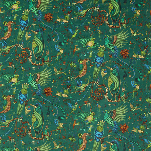 CLARKE AND CLARKE - QUETZAL VELVET- TEAL - Fabric by the Yard TEAL