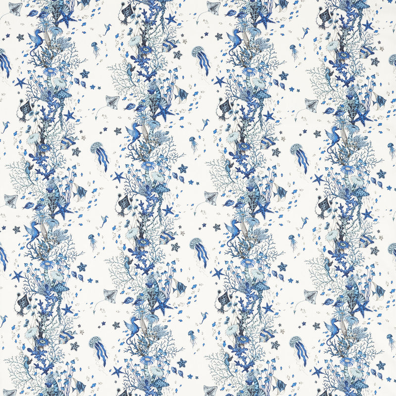 CLARKE AND CLARKE - SEAFOREST- BLUE - Fabric by the Yard BLUE