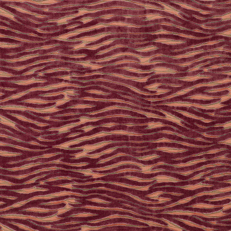 CLARKE AND CLARKE - WILDSTRIPE- CORAL - Fabric by the Yard CORAL