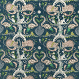 CLARKE AND CLARKE - WONDER WORLD VELVET- TEAL - Fabric by the Yard