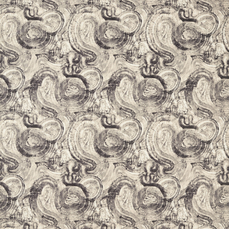 CLARKE AND CLARKE - HATOUM JACQUARD - NOIR - Fabric By The YARD