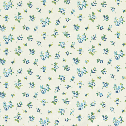 CLARKE AND CLARKE - ROSEBUD - COBALT - Fabric By The YARD