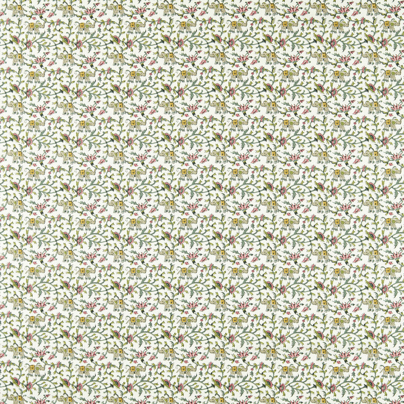 CLARKE AND CLARKE - HATHI - SAGE/BLUSH - Fabric By The YARD