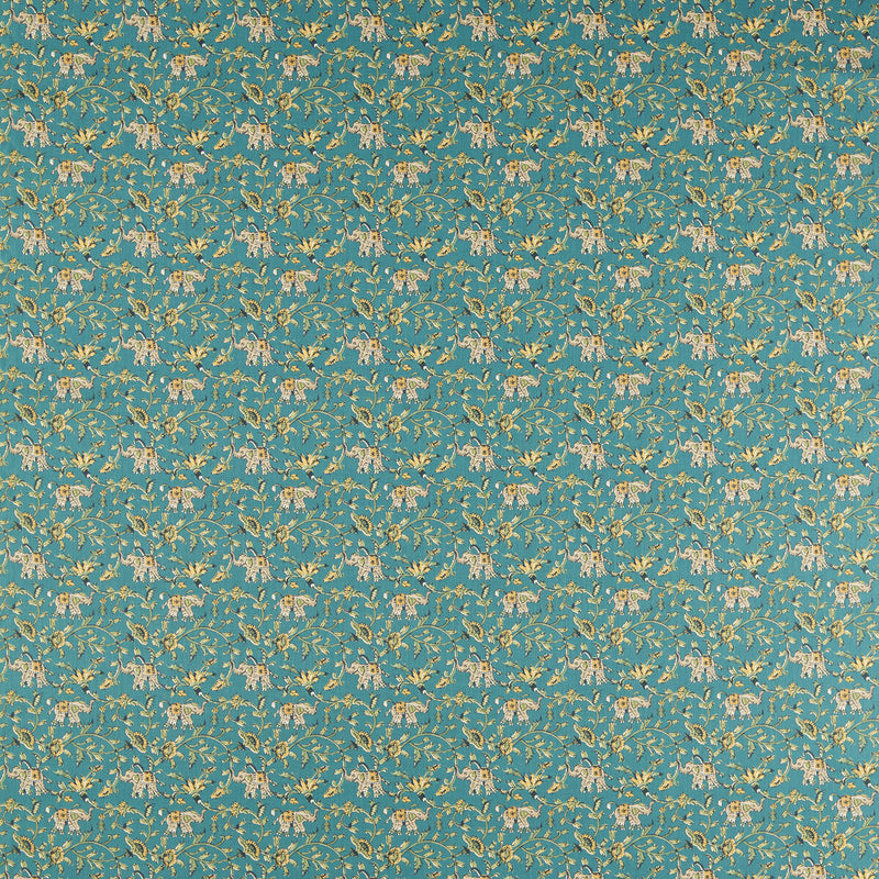 CLARKE AND CLARKE - HATHI - TEAL - Fabric By The YARD