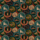 MULBERRY - SPORTING LIFE- TEAL - Fabric by the Yard