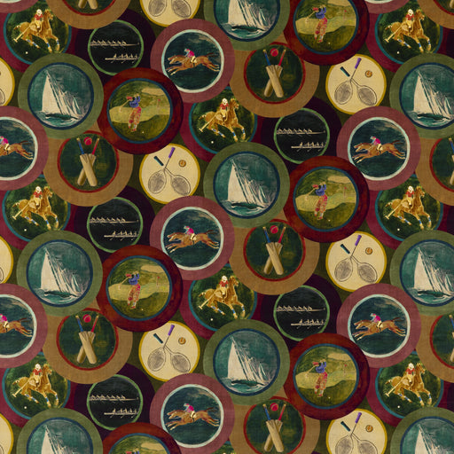 MULBERRY - SPORTING LIFE VELVET- PLUM - Fabric by the Yard PLUM