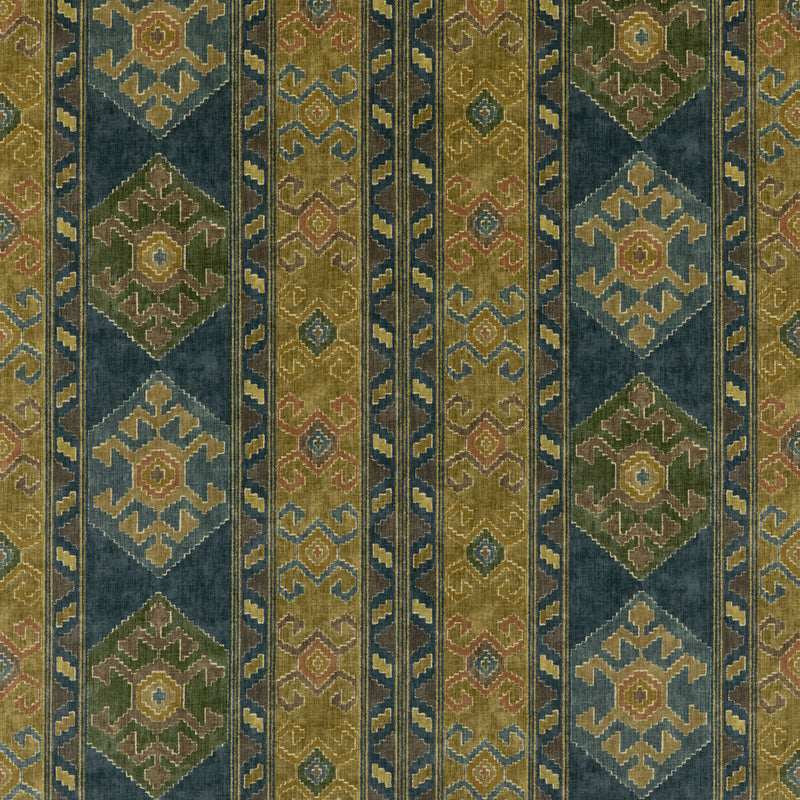 MULBERRY - NOMAD VELVET- DENIM - Fabric by the Yard DENIM