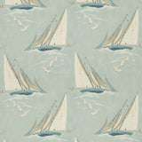 MULBERRY - ROUND THE ISLAND- BLUE - Fabric by the Yard