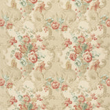 MULBERRY - FLORAL ROCOCO- LOVAT/RED - Fabric by the Yard