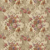 MULBERRY - FLORAL ROCOCO- RED/PLUM - Fabric by the Yard