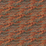 MULBERRY - END PAPER VELVET- TEAL/SPICE - Fabric by the Yard