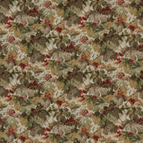 MULBERRY - COUNTRY WALK- RED/GREEN - Fabric by the Yard
